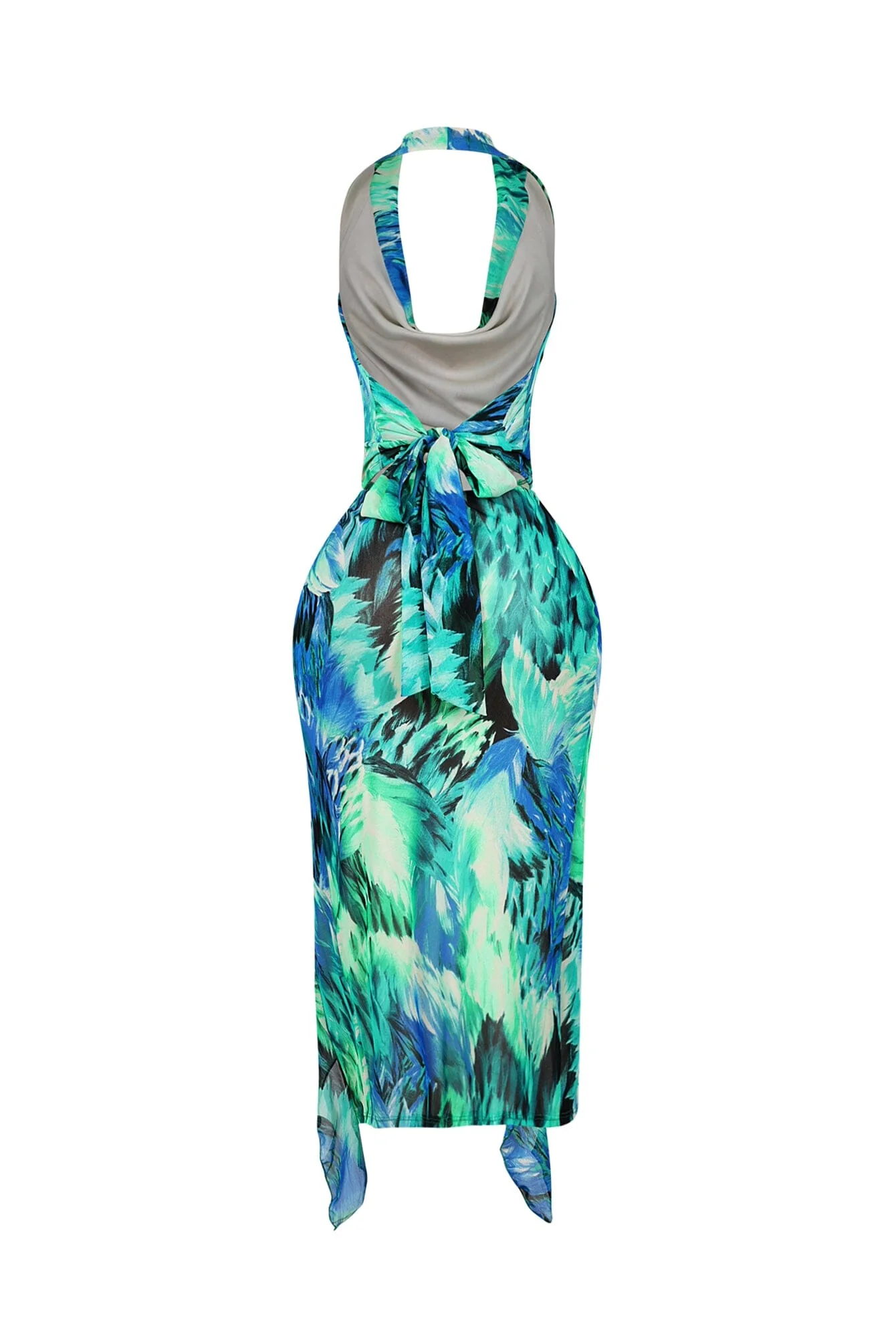 Panama Mesh Print Halter Top & Skirt SET - Image 5
