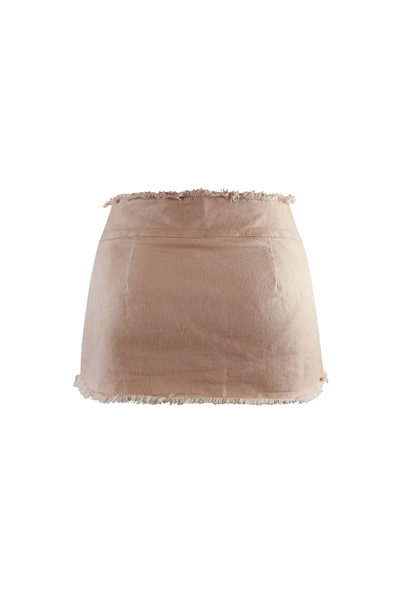Pink Drink Pleated Denim Mini Skirt - Image 3