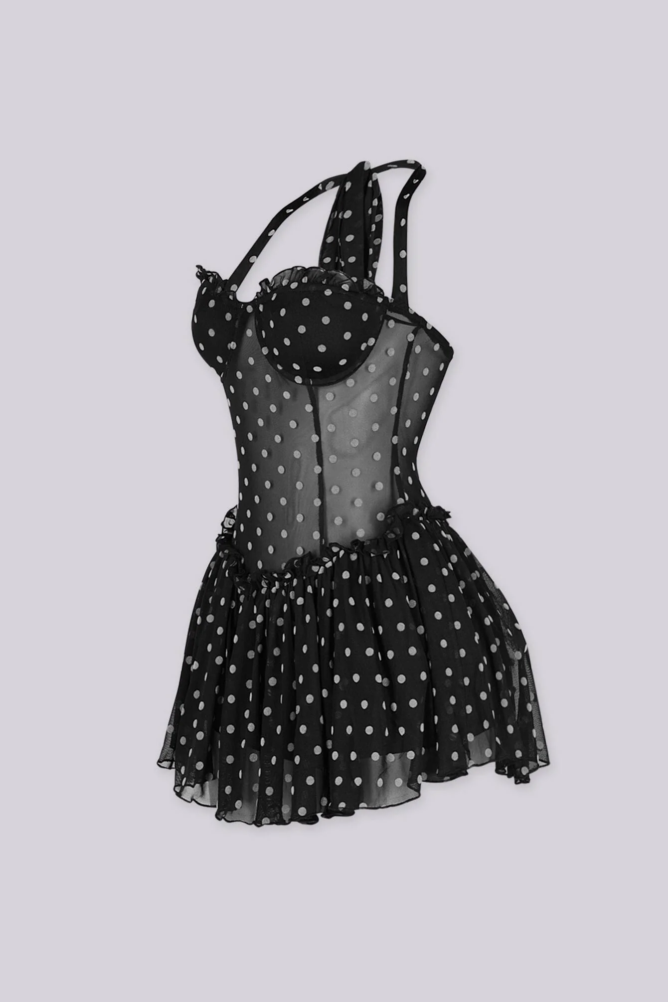 Poppy Dot Tulle Mini Dress - Image 5
