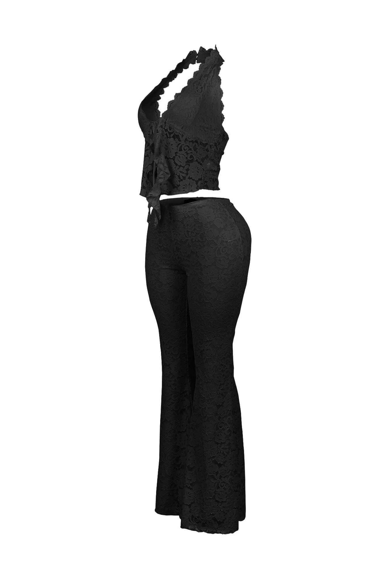 Refined Flare Duo Lace Top & Pants SET - Image 12