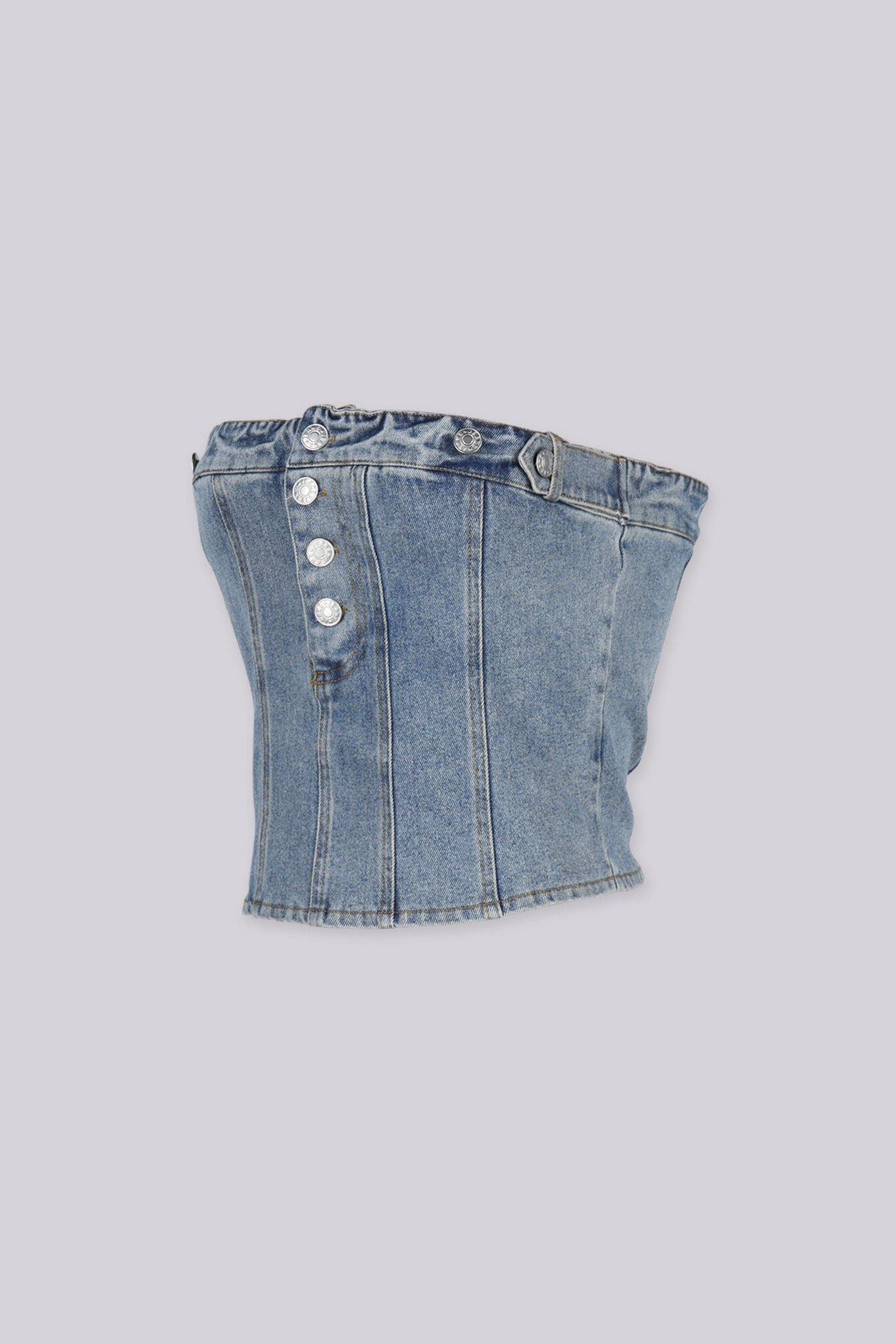 Reworked Denim Tube Top - Image 3