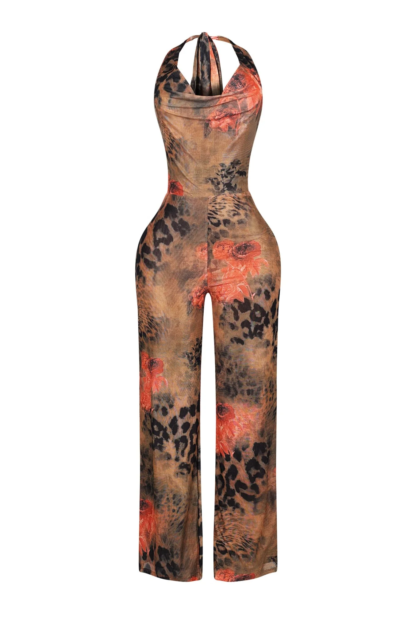 Rissa Cowl Neck Halter Jumpsuit - Image 3