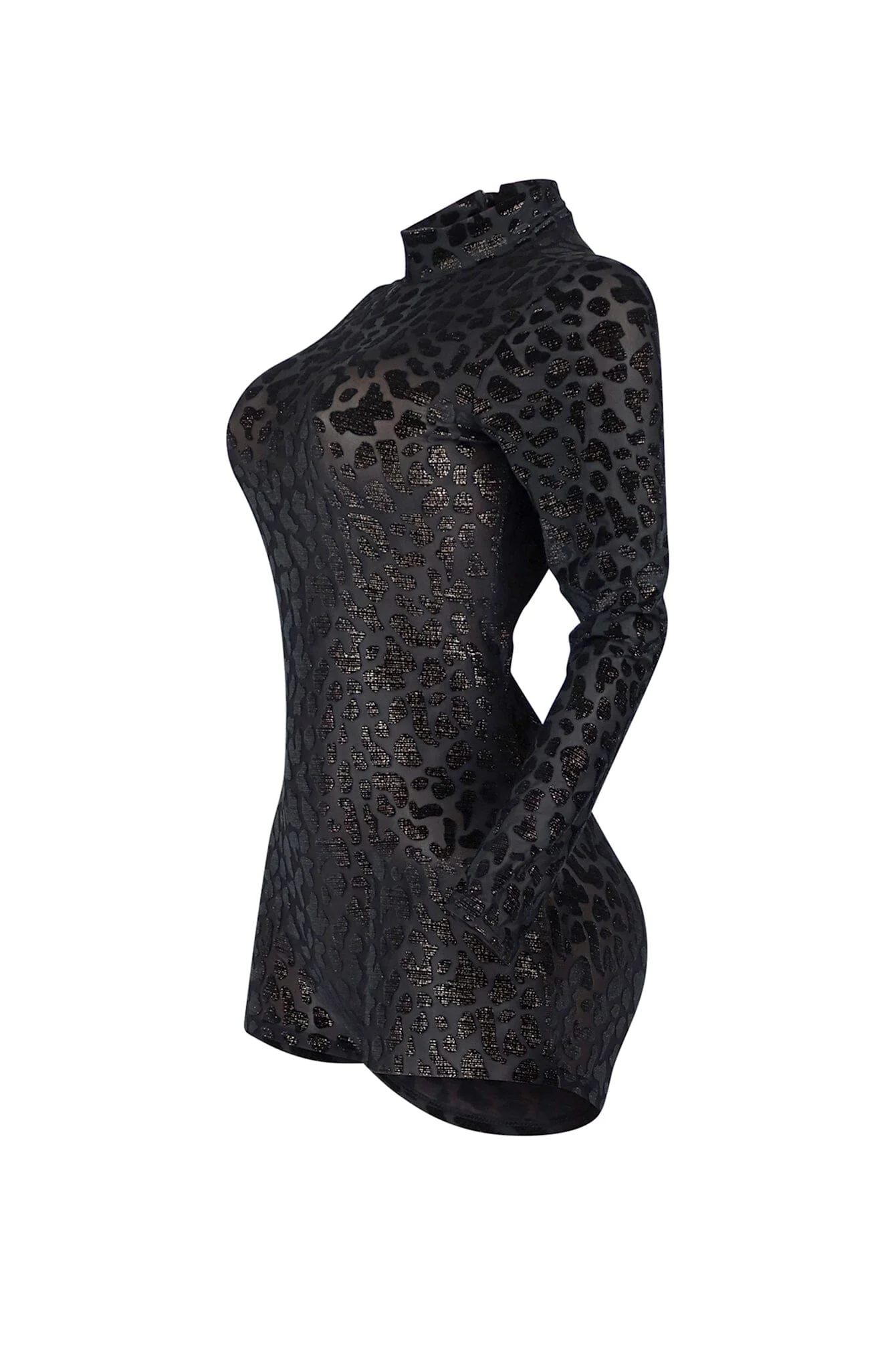Roan Mesh Burnout Long Sleeve Romper - Image 4