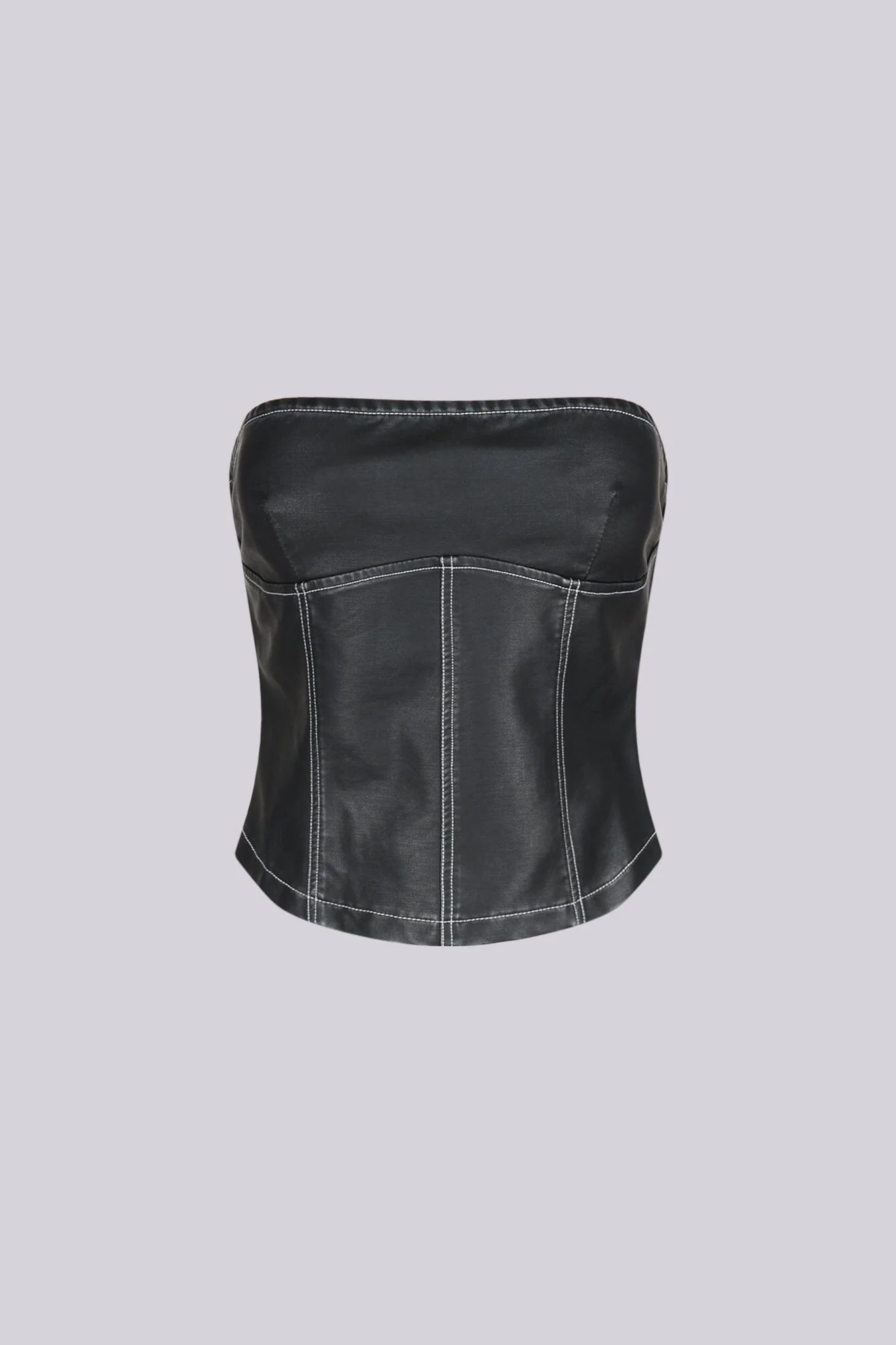 Robyn Faux Leather Tube Top - Image 6
