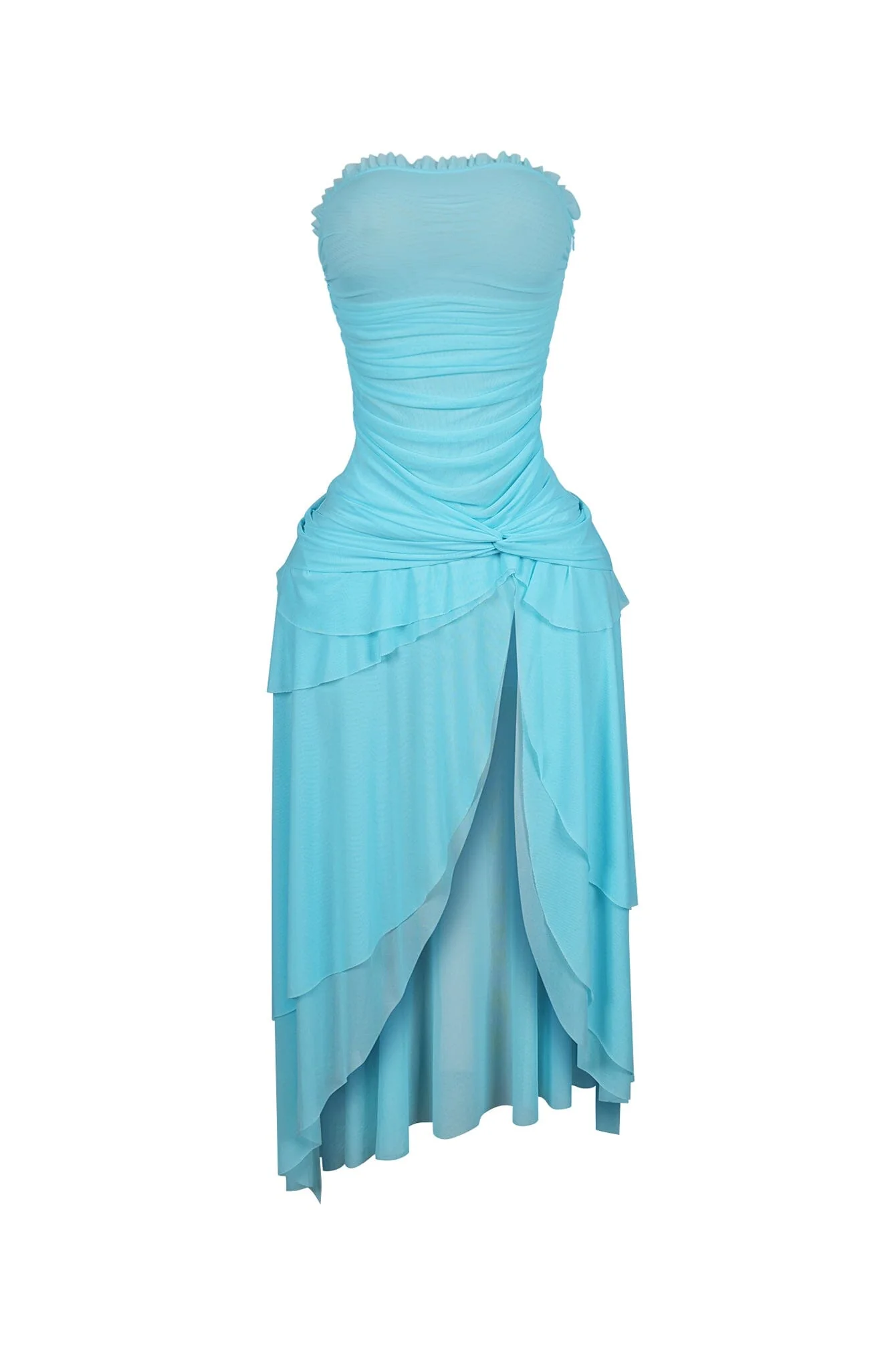 Sahara Mesh Ruffled Tube Midi Dress - Image 7