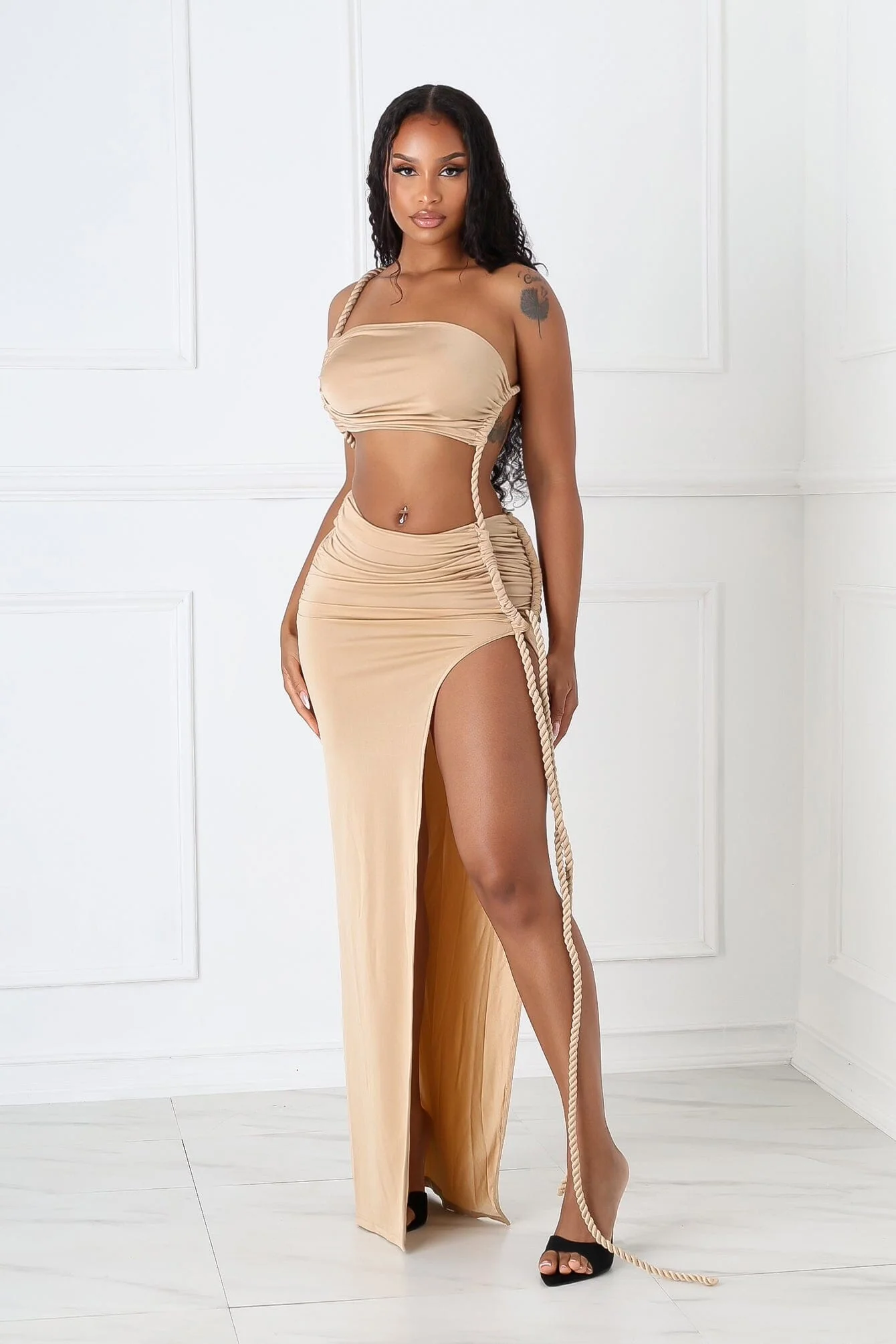 Santorini Twist Cutout Maxi Dress - Image 2