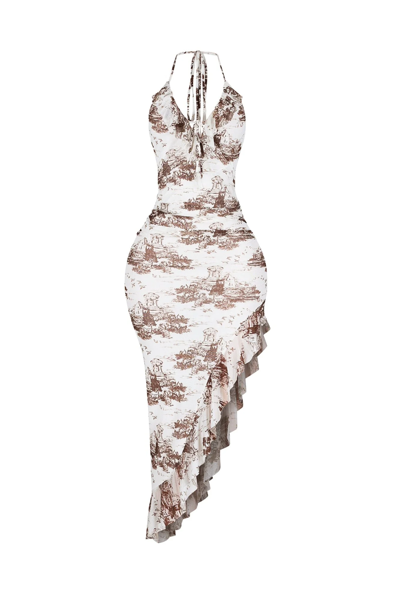 Seabreeze Mesh Ruffle Midi Dress - Image 3