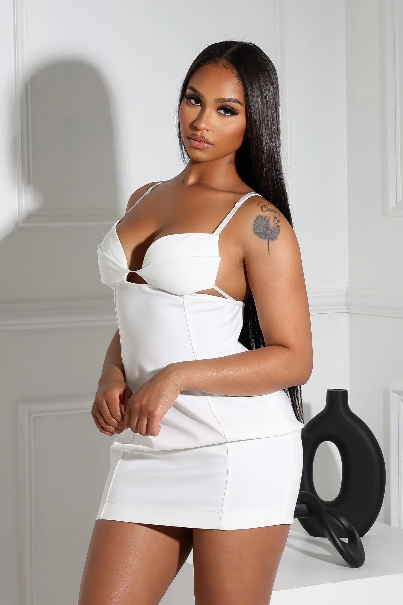 Seraphina Strappy Open Back Mini Dress - Image 2