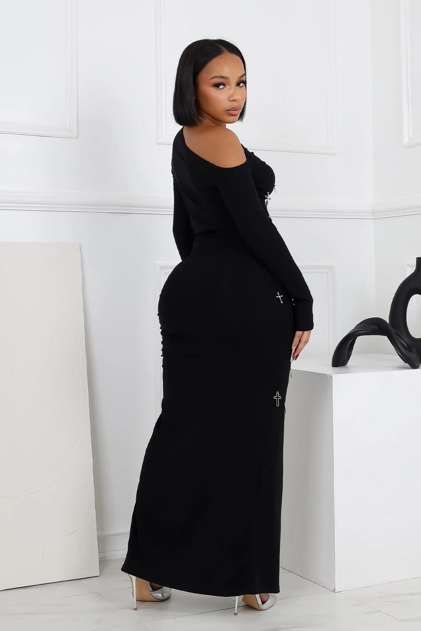 Set Me Free Cross Metal Maxi Dress - Image 2