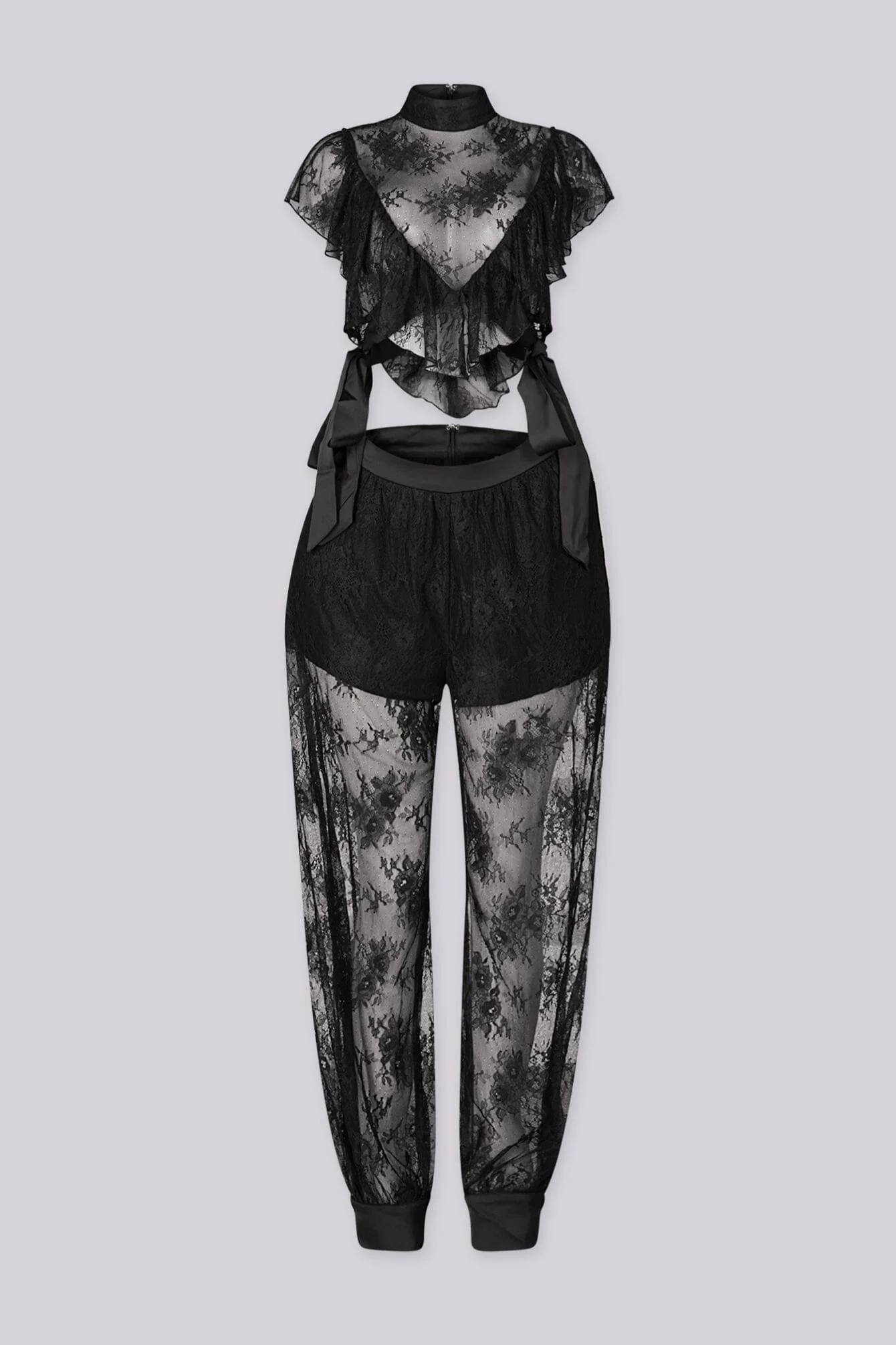 Sinful Sheer Lace Top & Pants SET - Image 3