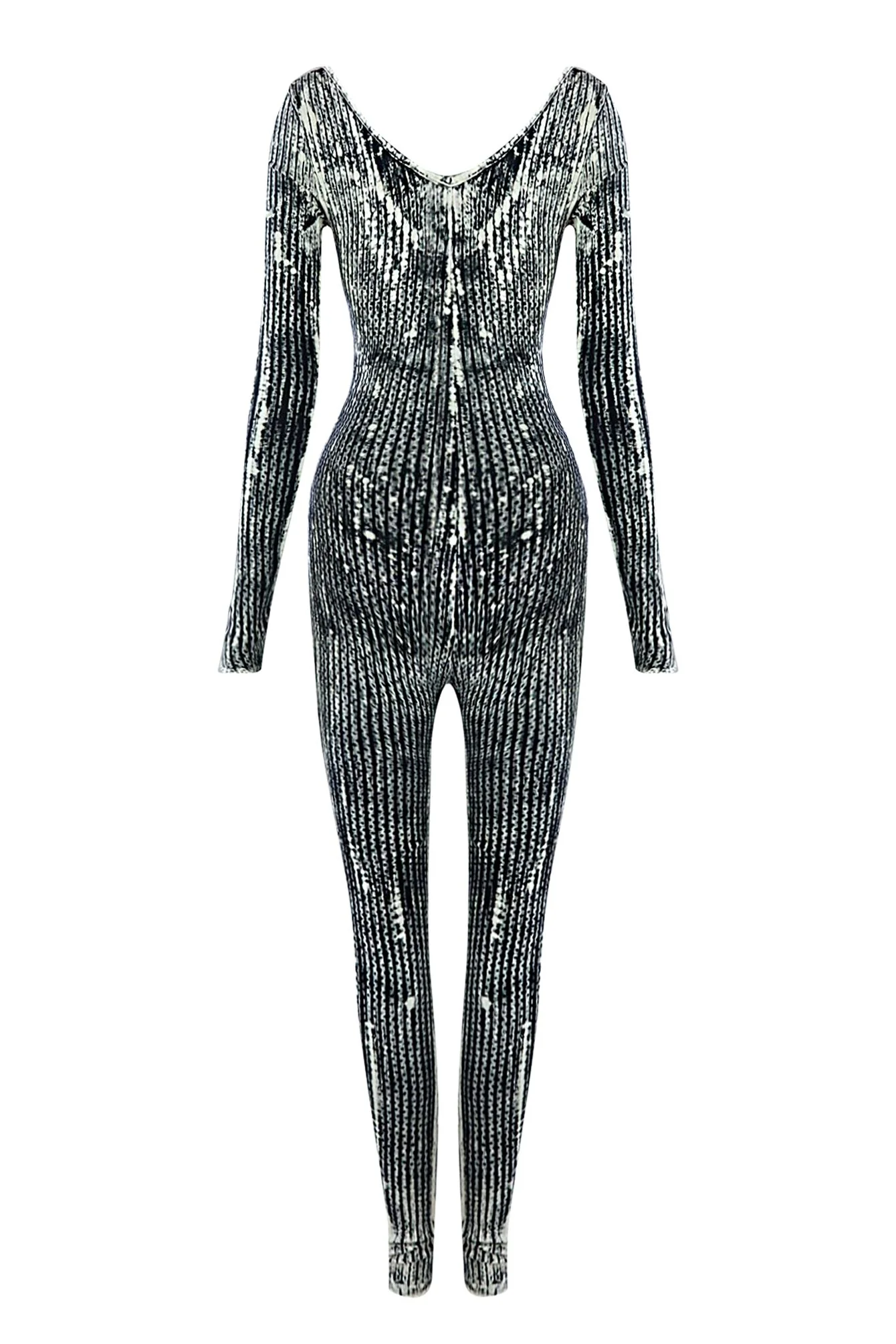 Skim Milk Ribbed Wide Neck Jumpsuit - Image 3