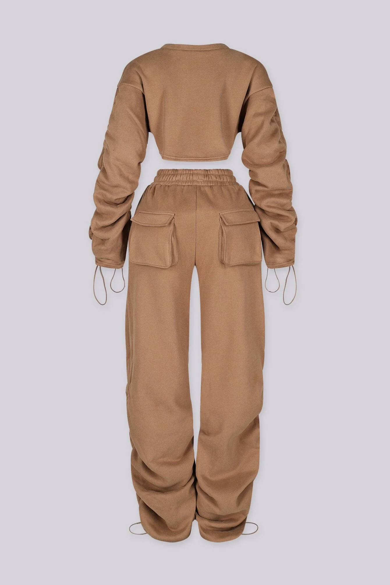 Slow Down Ruched Top & Cargo Jogger SET - Image 11