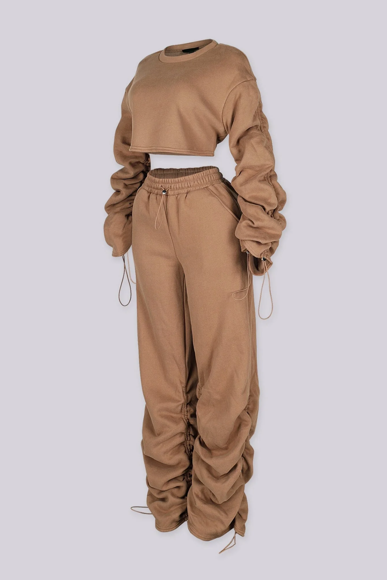 Slow Down Ruched Top & Cargo Jogger SET - Image 9