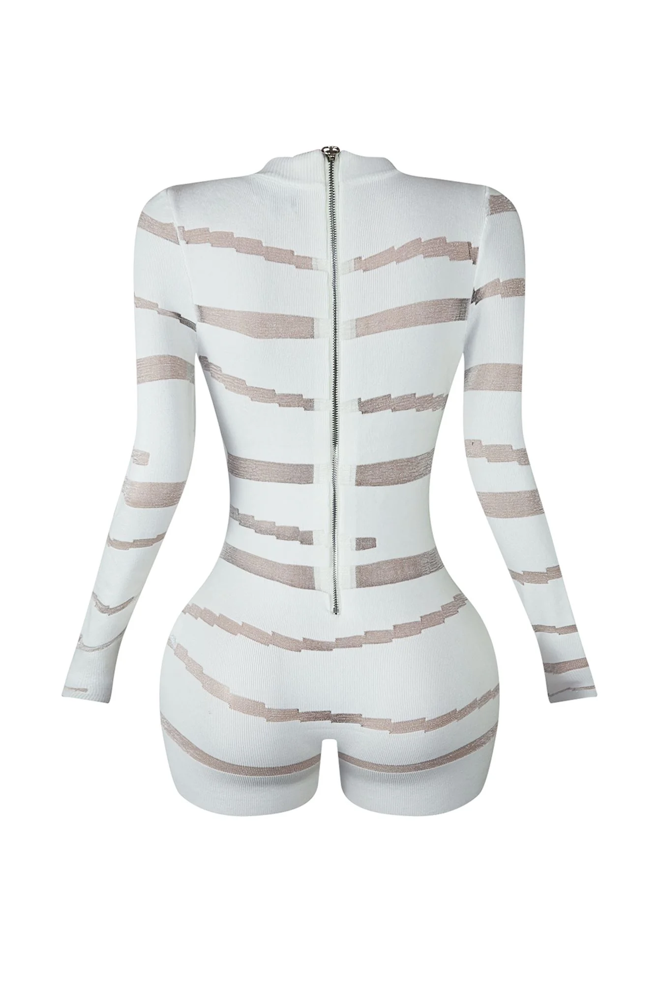 Sneak Peek Mesh Contrast Romper - Image 8