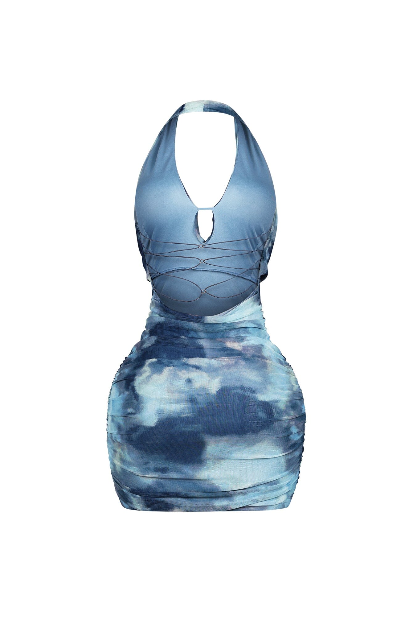 Solara Tie Dye Halter Mini Dress - Image 10