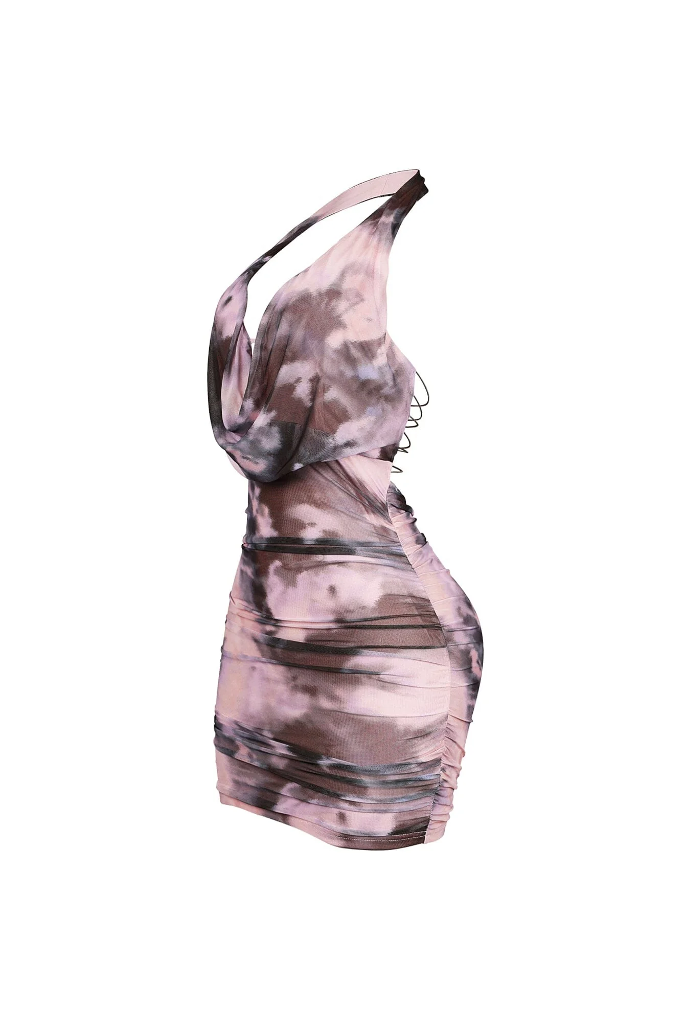Solara Tie Dye Halter Mini Dress - Image 7