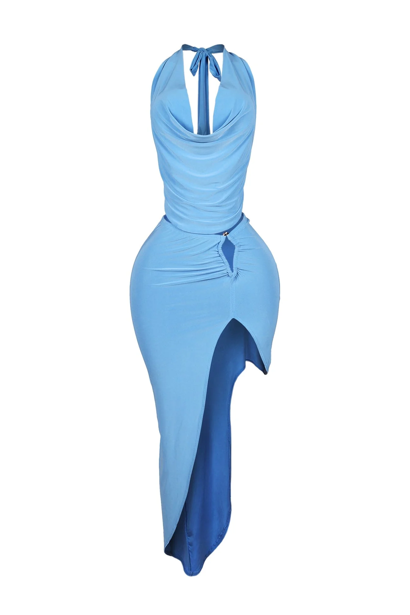 Sora Cowl Neck Halter Top & Skirt SET - Image 6