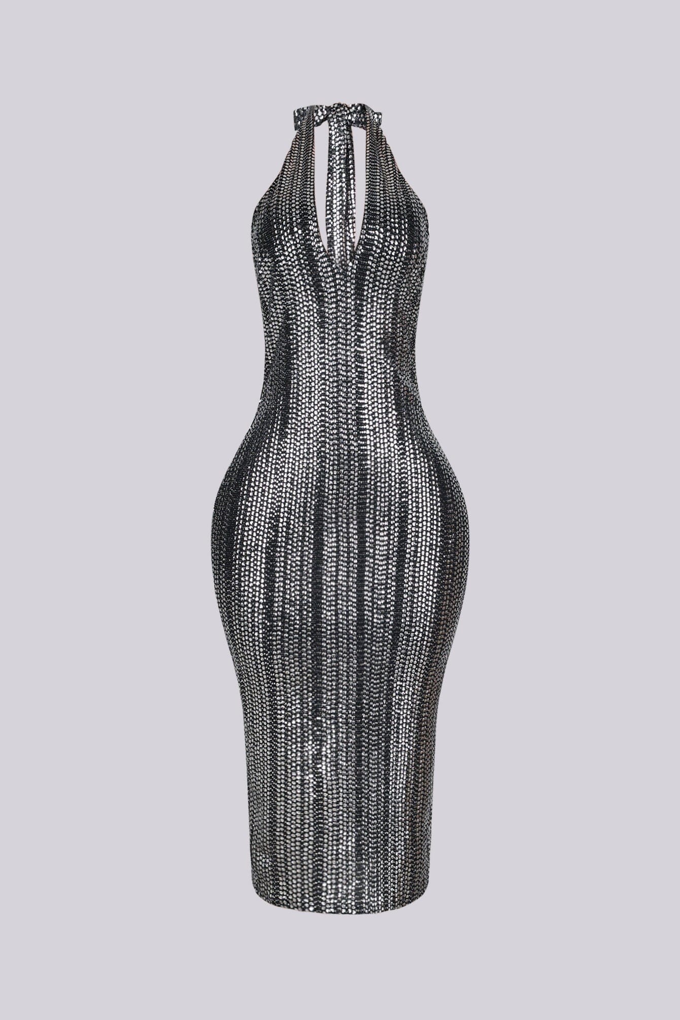 Spotlight Stealer Rhinestone Midi Dress - Image 3