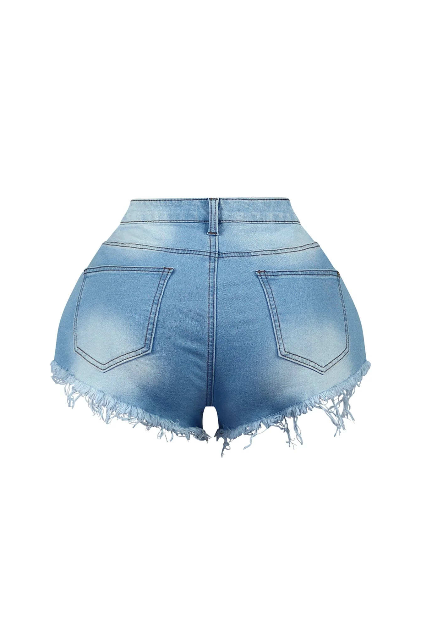 Stormi Heart & Chain Draped Denim Shorts - Image 4