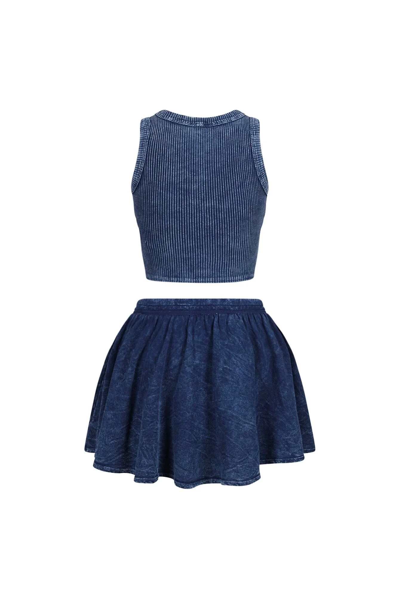 Summer Breeze Mineral Washed Top & Skirt SET - Image 7