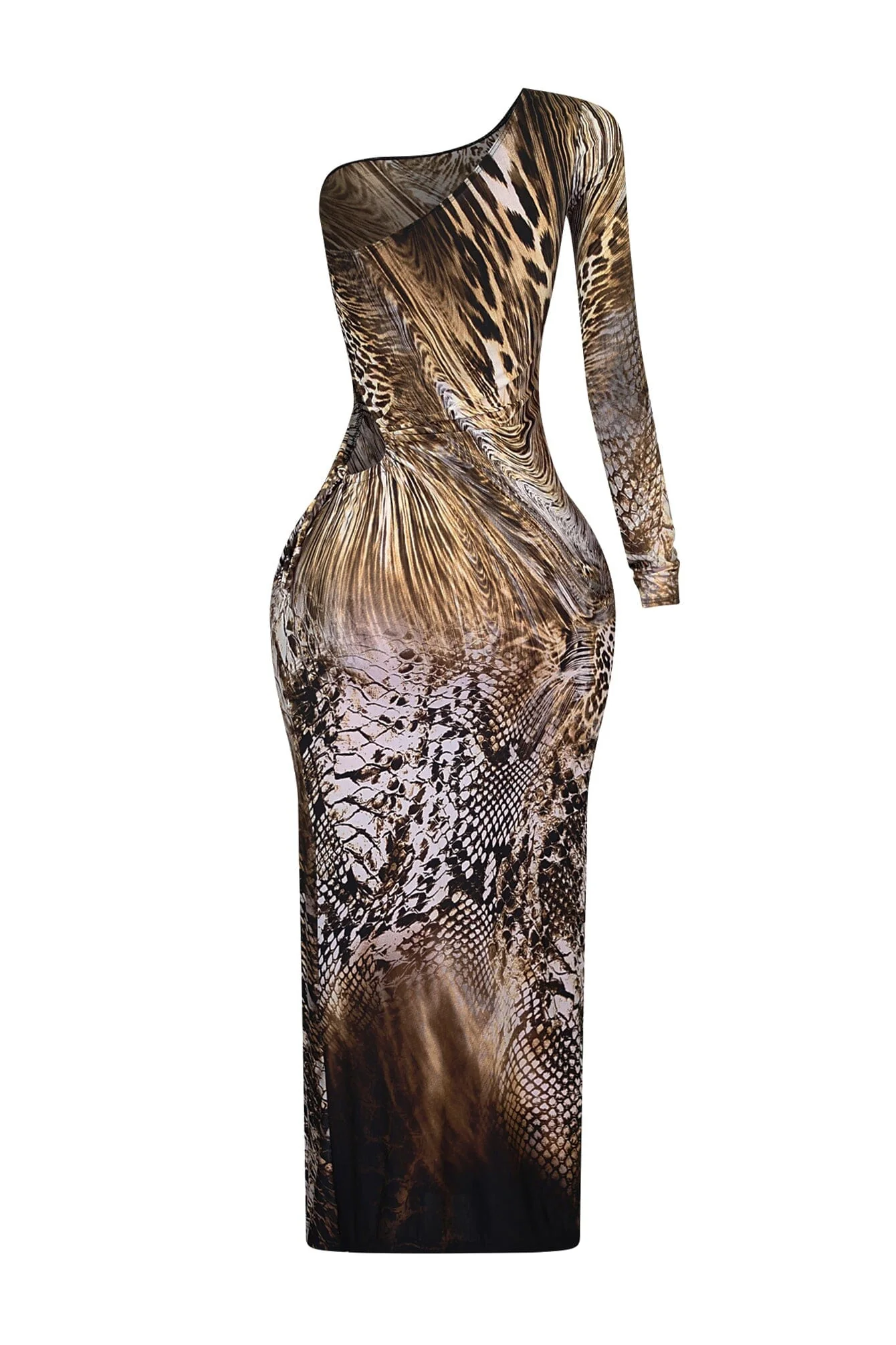 Sweet Venom One Shoulder Maxi Dress - Image 5