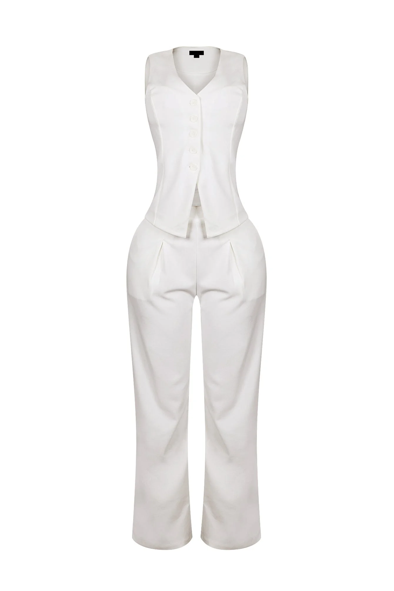 Teresita Button Up Vest Top & Pants SET - Image 11