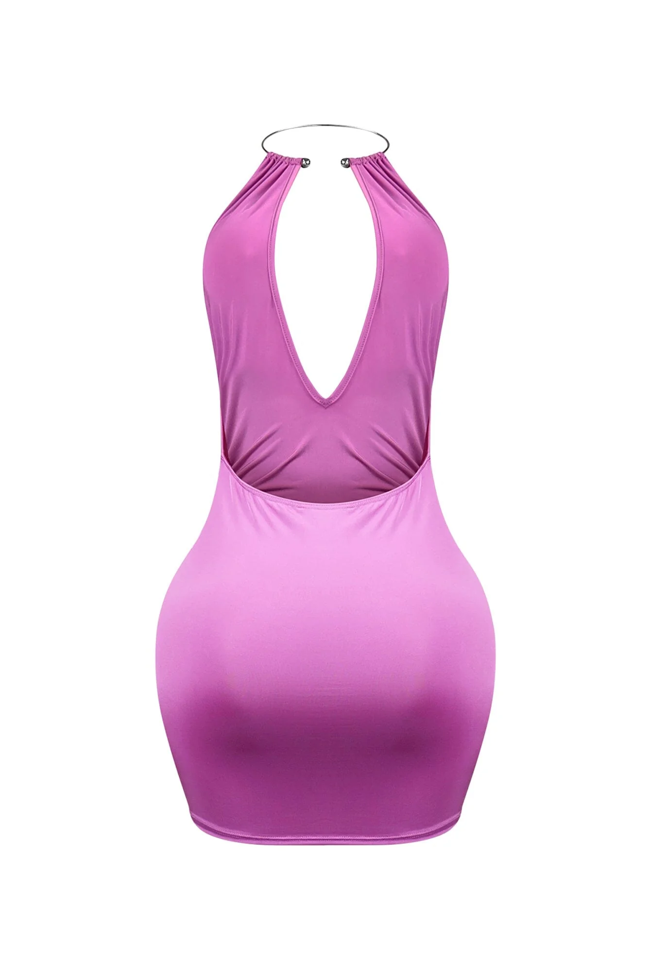 The Moment Metal Choker Ruched Dress - Image 5