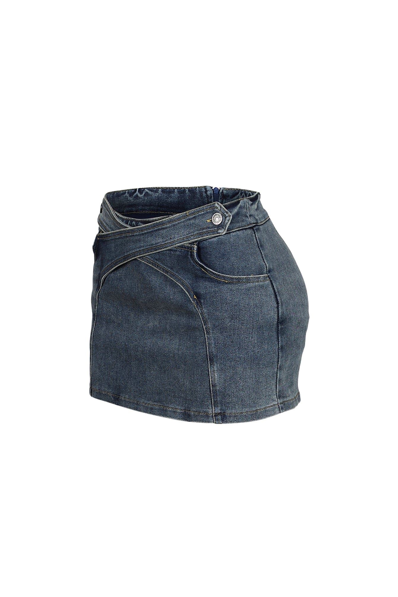Tiaya Washed Denim Mini Skirt - Image 4