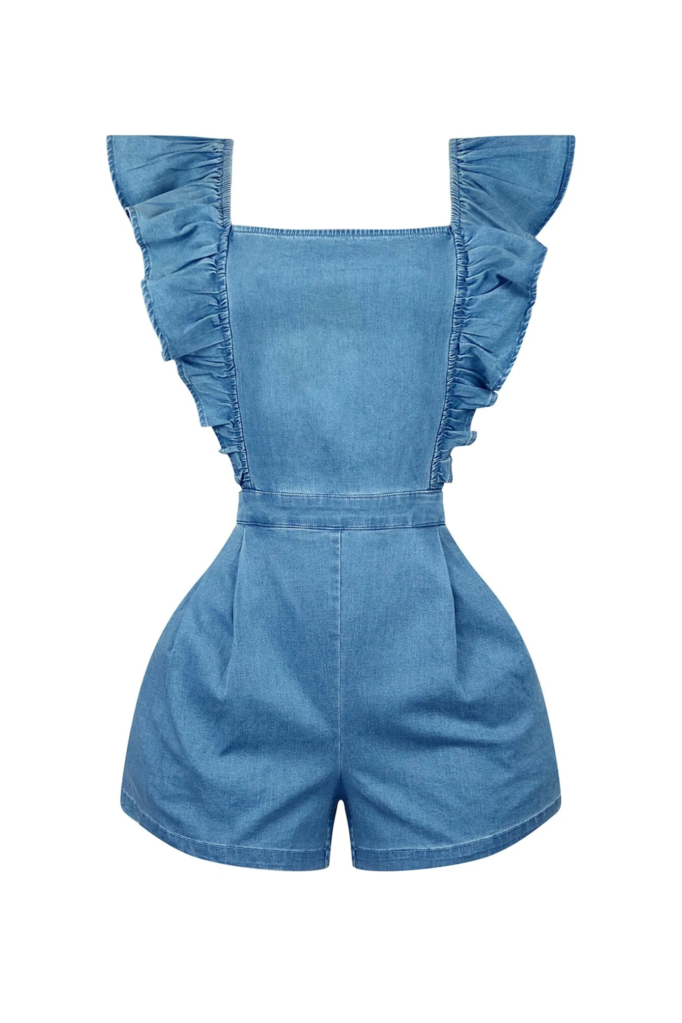 Til The End Ruffle Straps Romper - Image 3