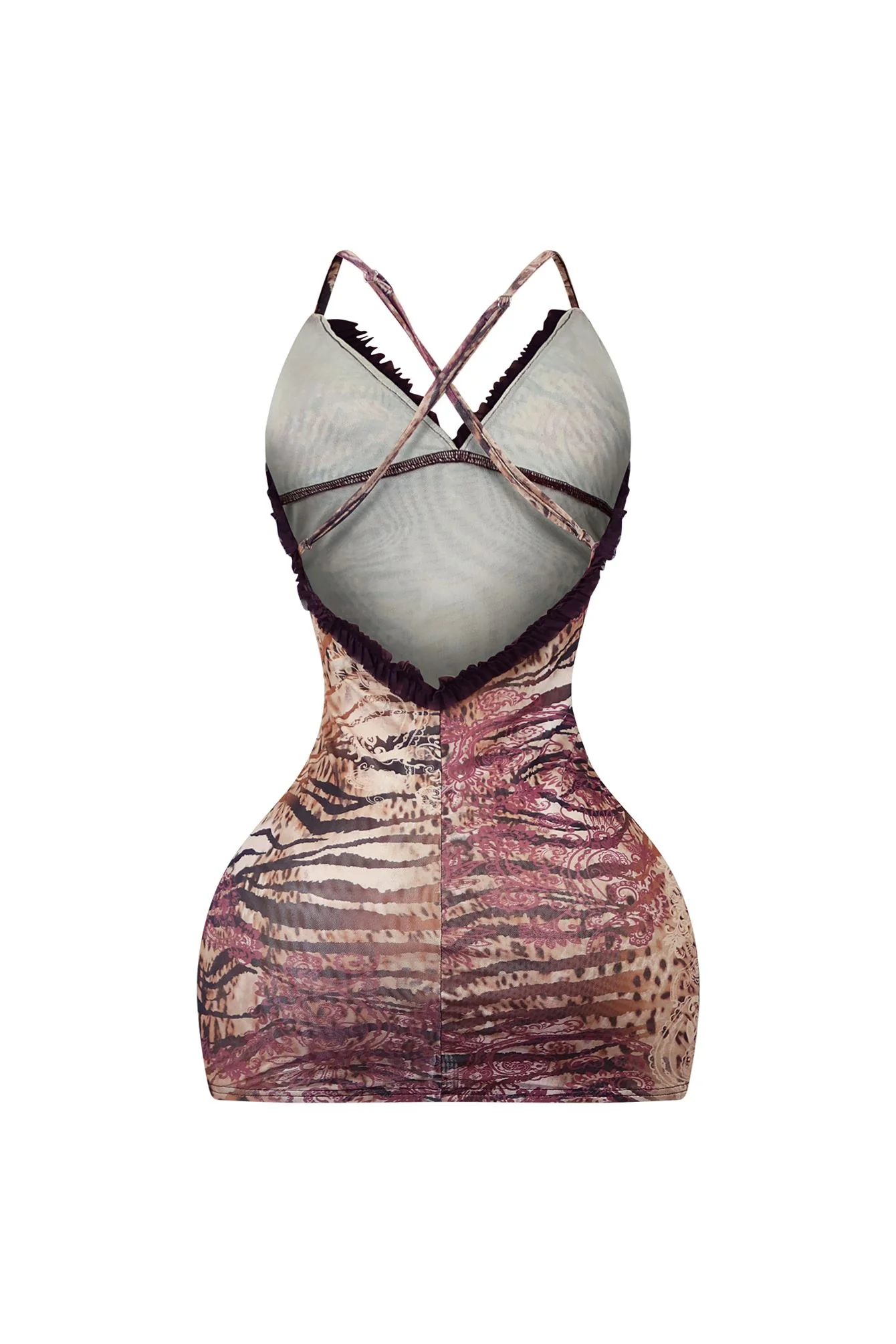 Tracy Mesh Ruffle Mini Dress - Image 5