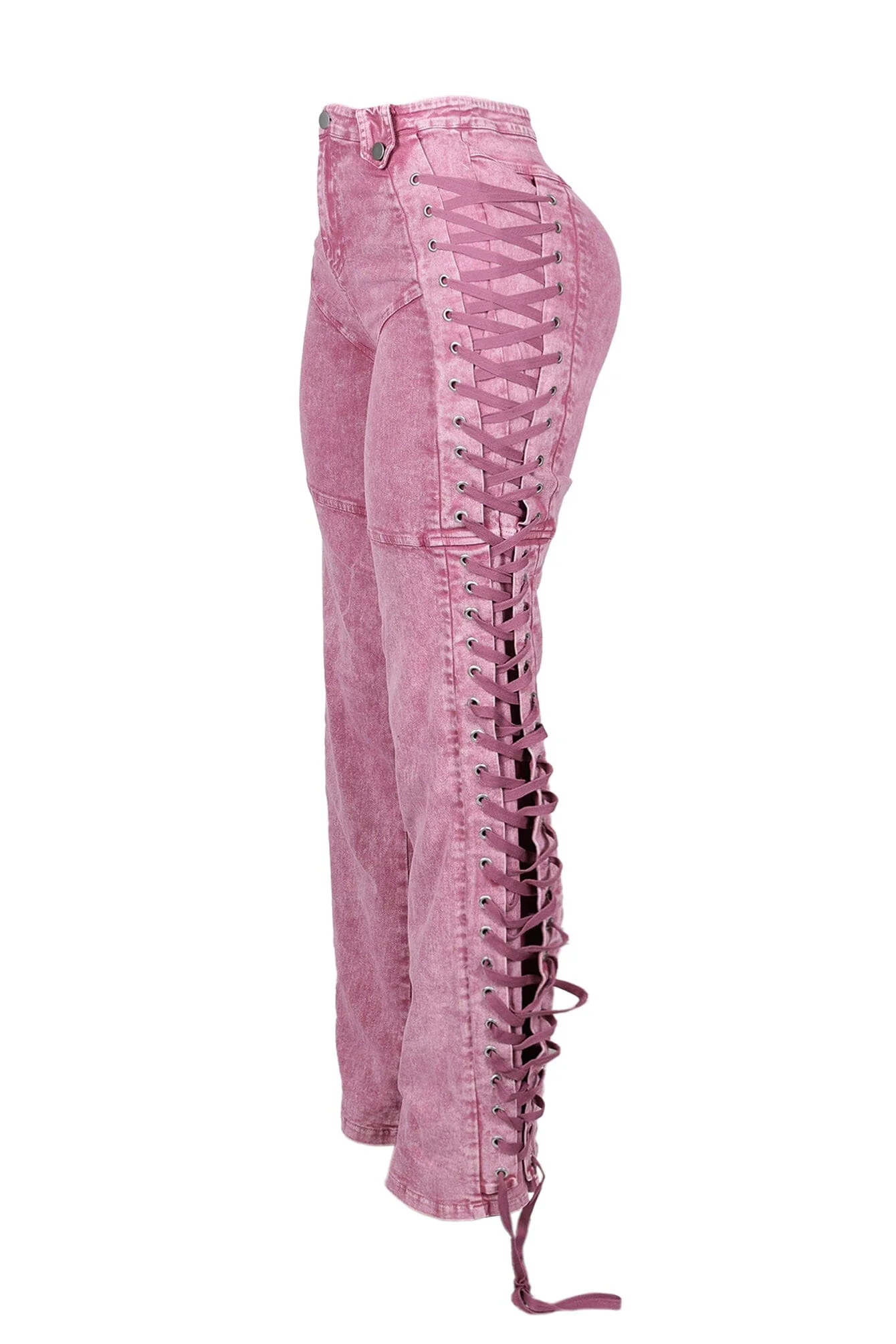 Unholy Side Lace Up Denim Jeans - Image 10