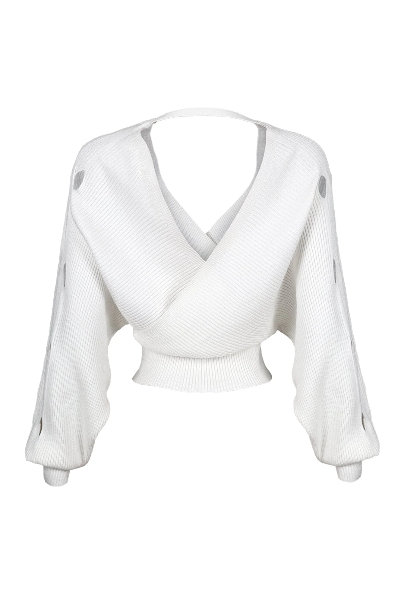 Vanessa Off Shoulder Sleeve Cutout Sweater - Image 11