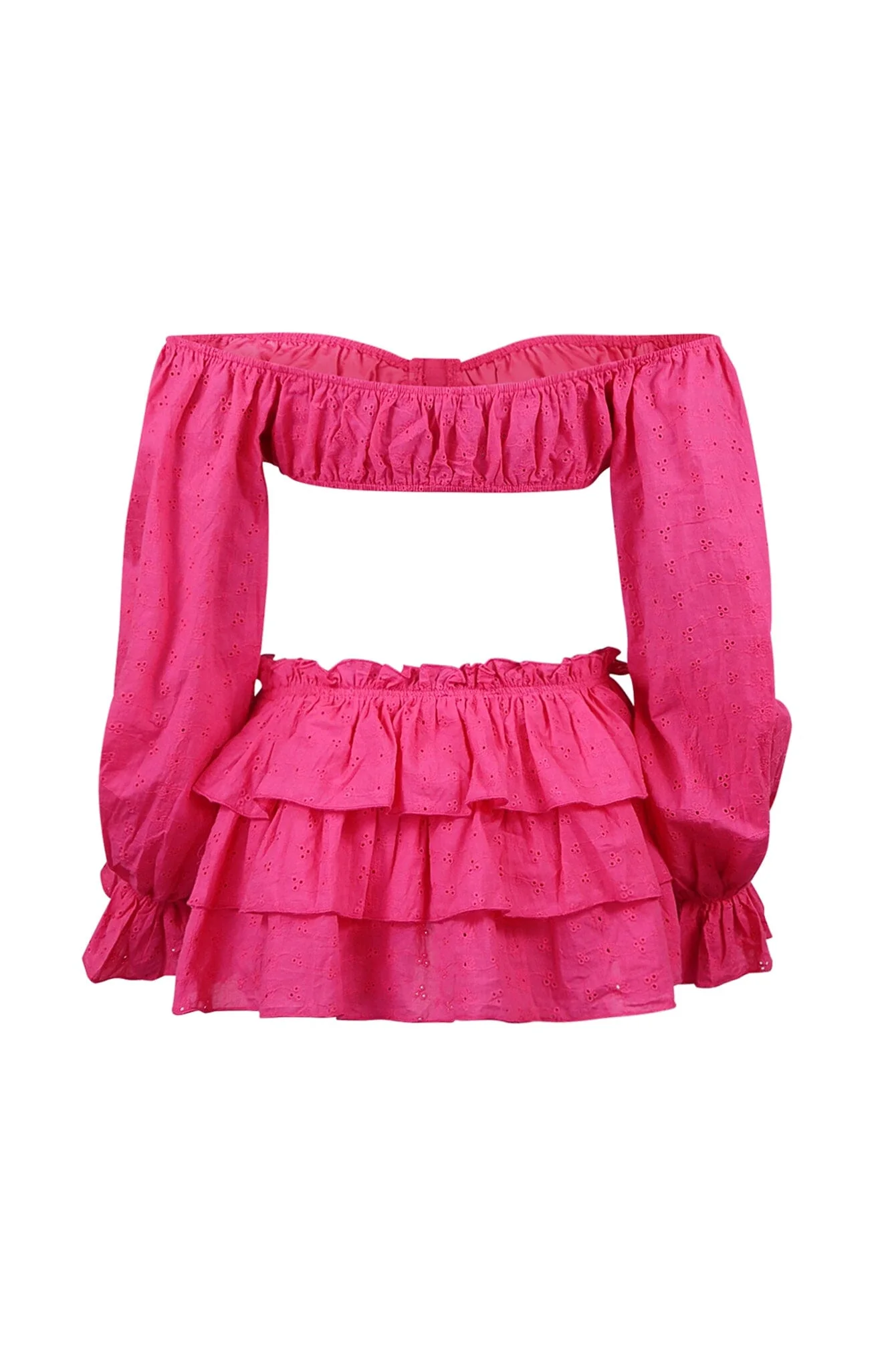 Vanilla Cherry Off Shoulder Top & Skirt SET - Image 9