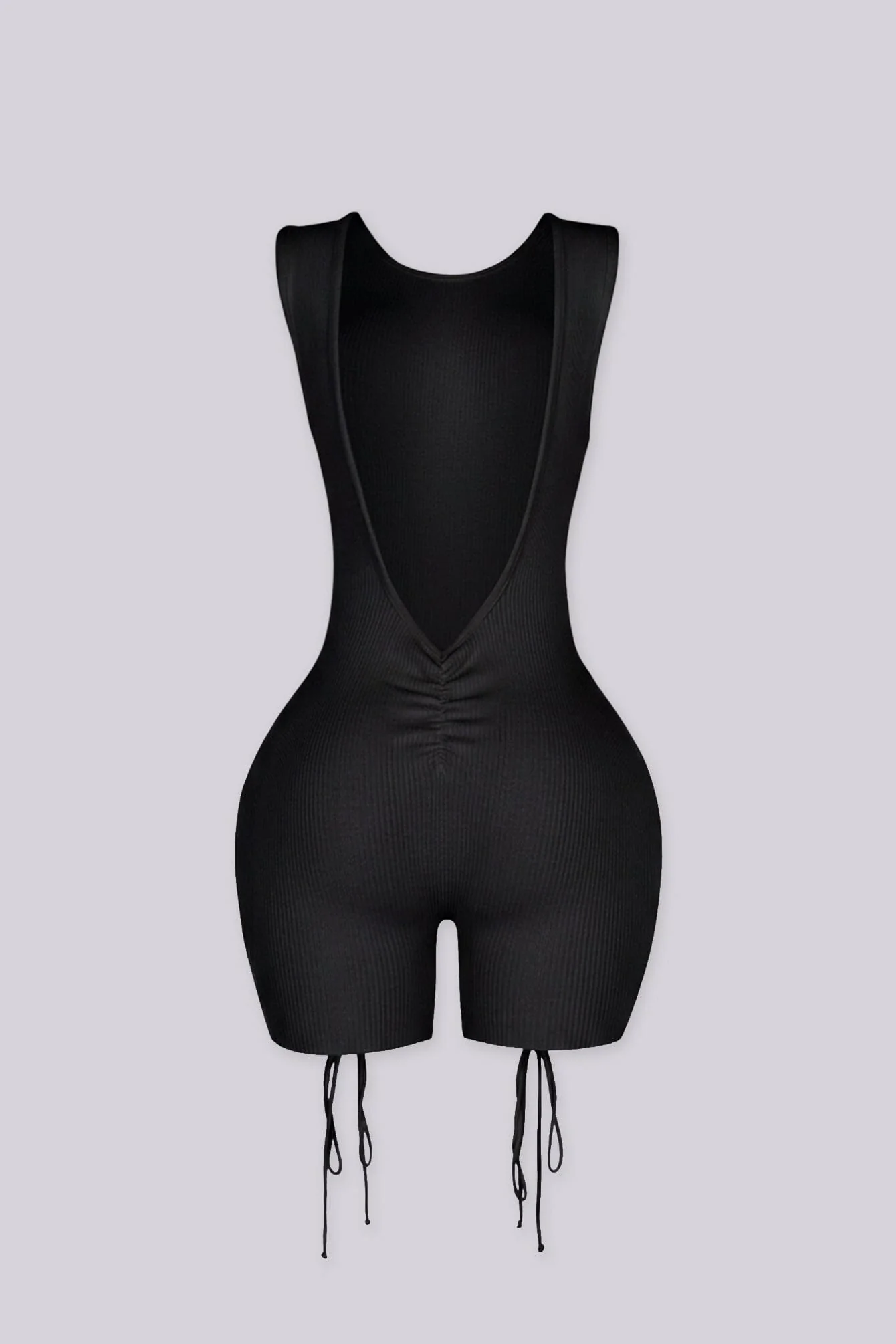 Vanta Ribbed Lace Up Romper - Image 8