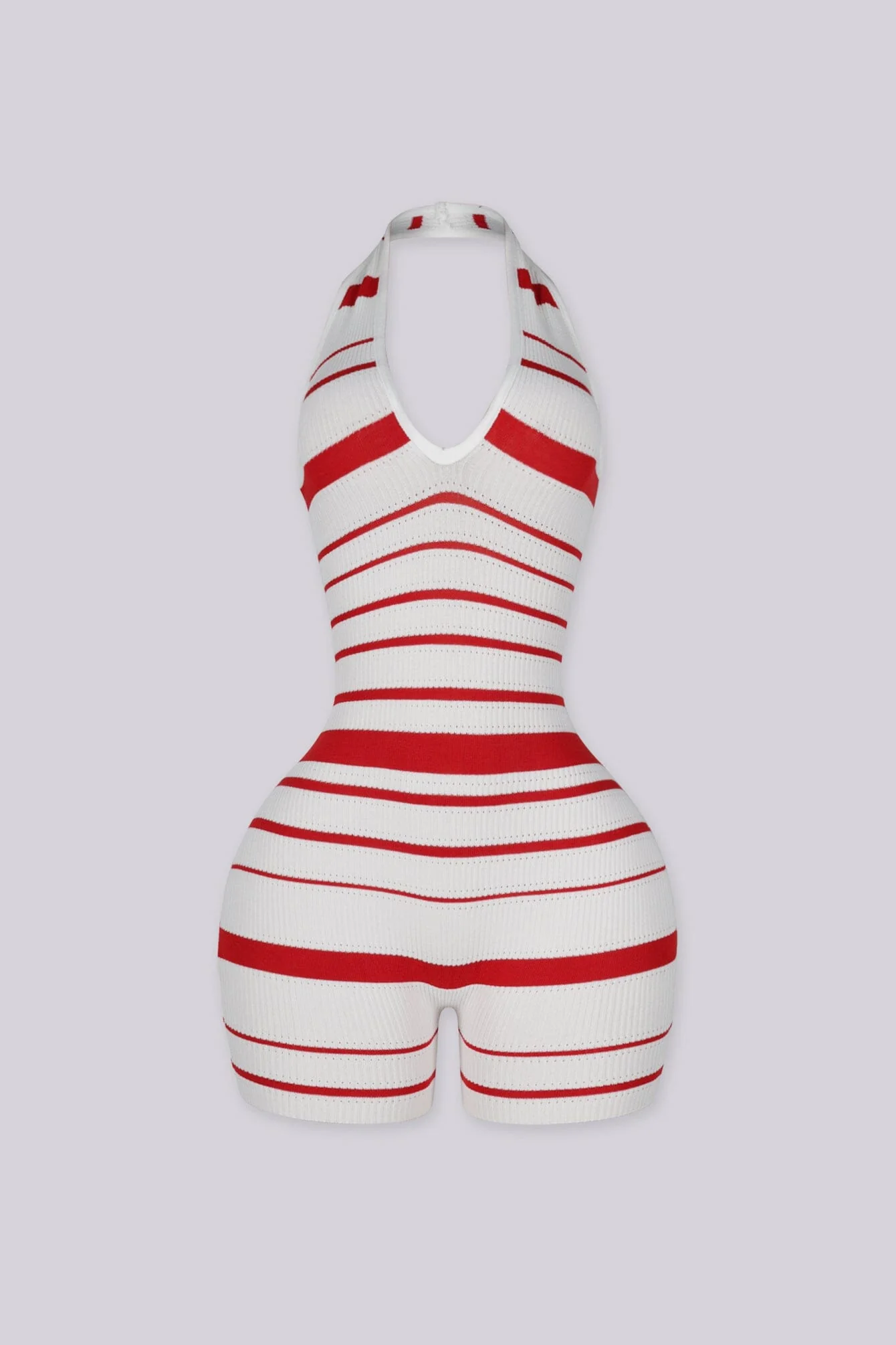 Vantleia Plunge Stripe Romper - Image 7