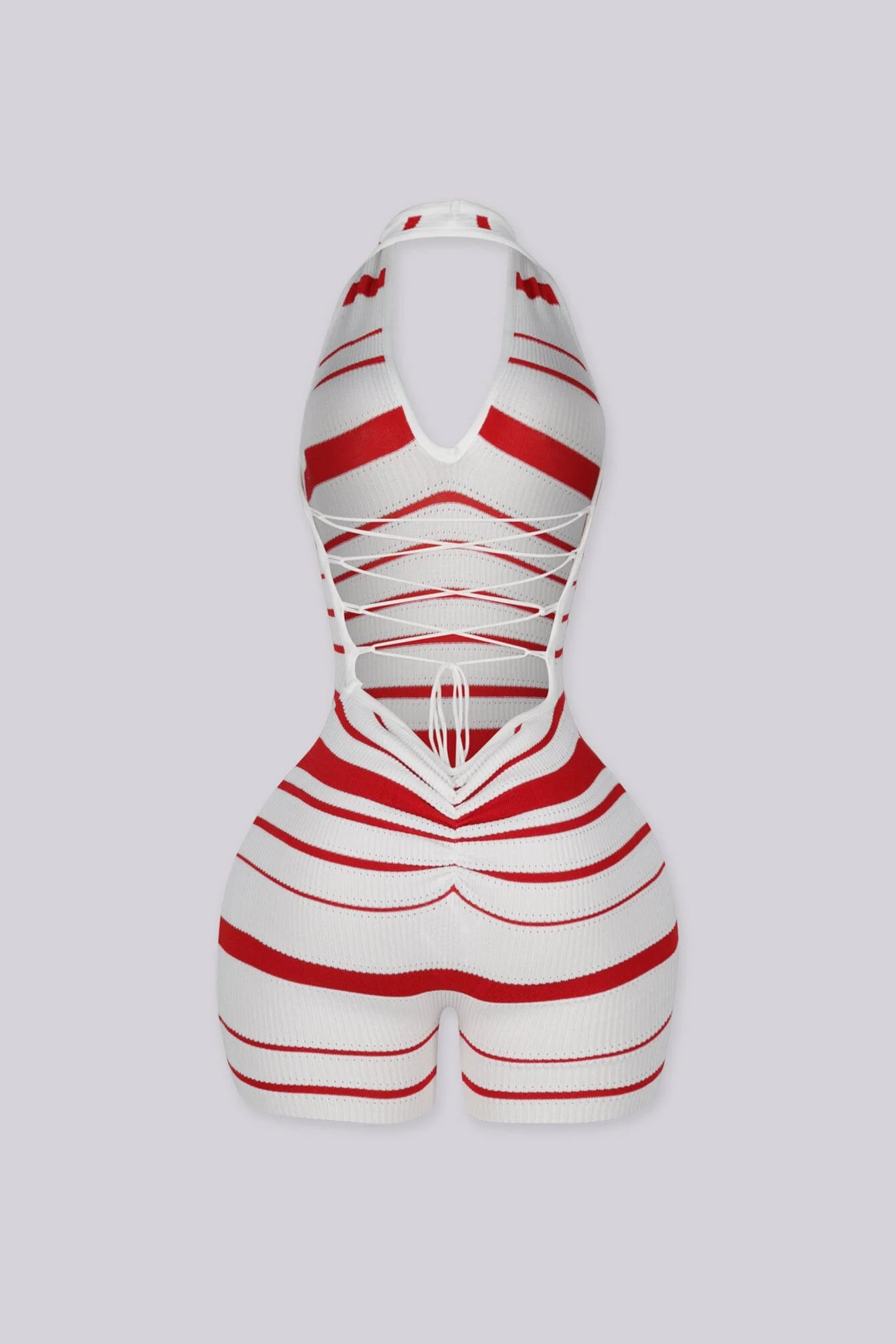 Vantleia Plunge Stripe Romper - Image 9