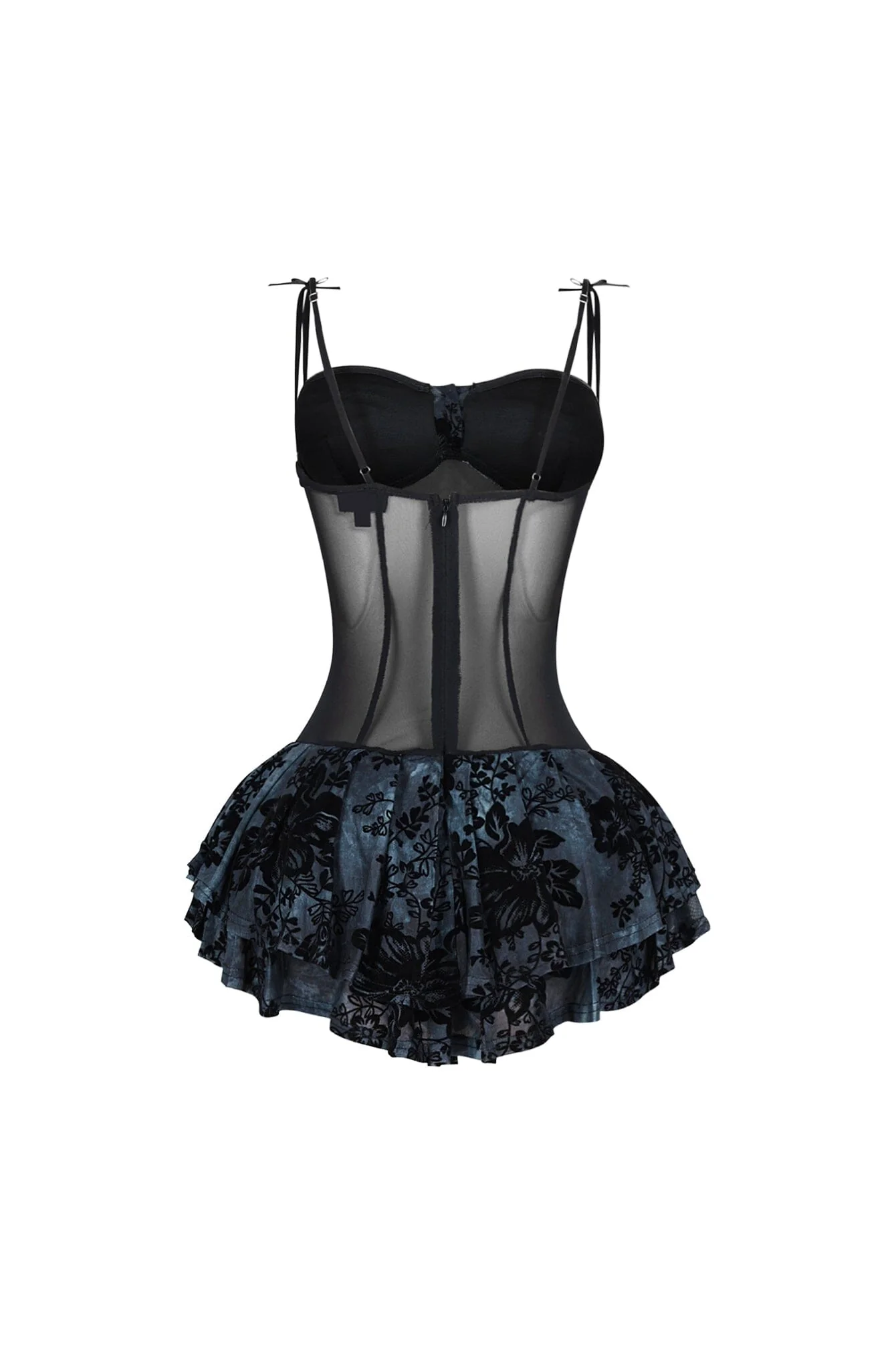 Velvet Touch Bustier Mini Dress - Image 5