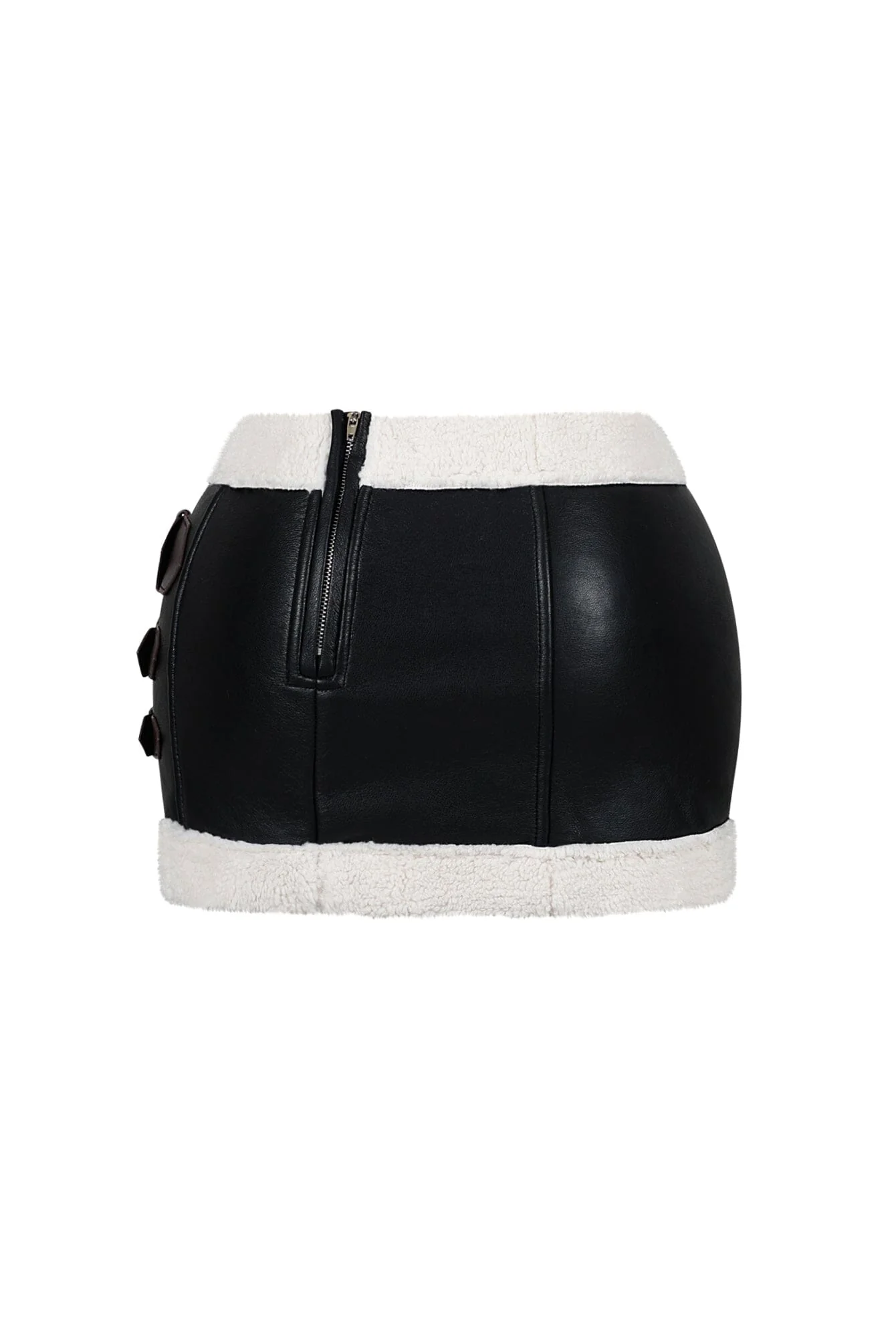 Victoria Faux Leather Belted Mini Skirt - Image 7