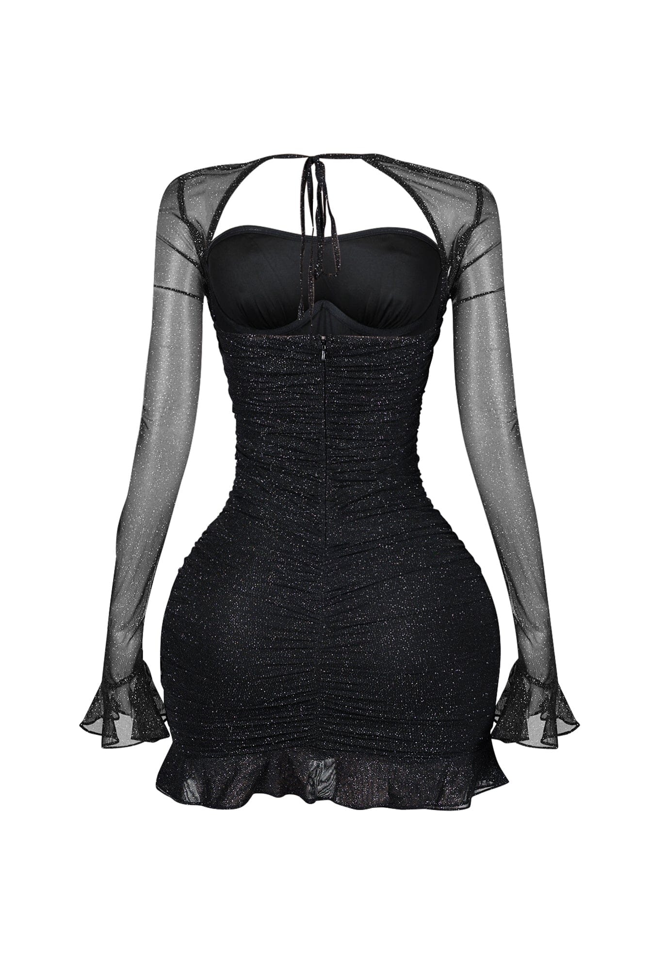 Violeta Mesh Glitter Mini Dress - Image 11
