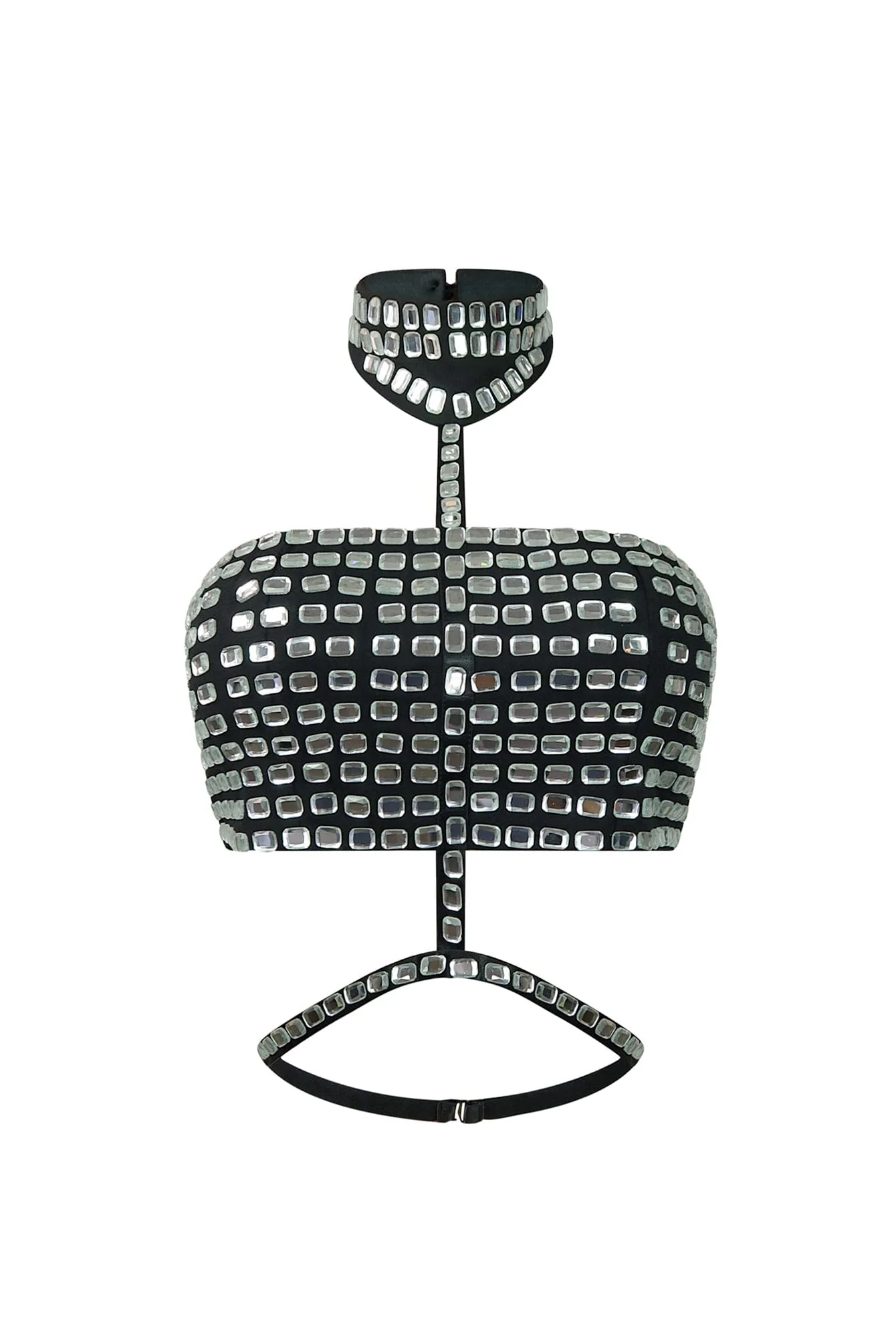 Wren Stone Halter Cut Out Crop Top - Image 3