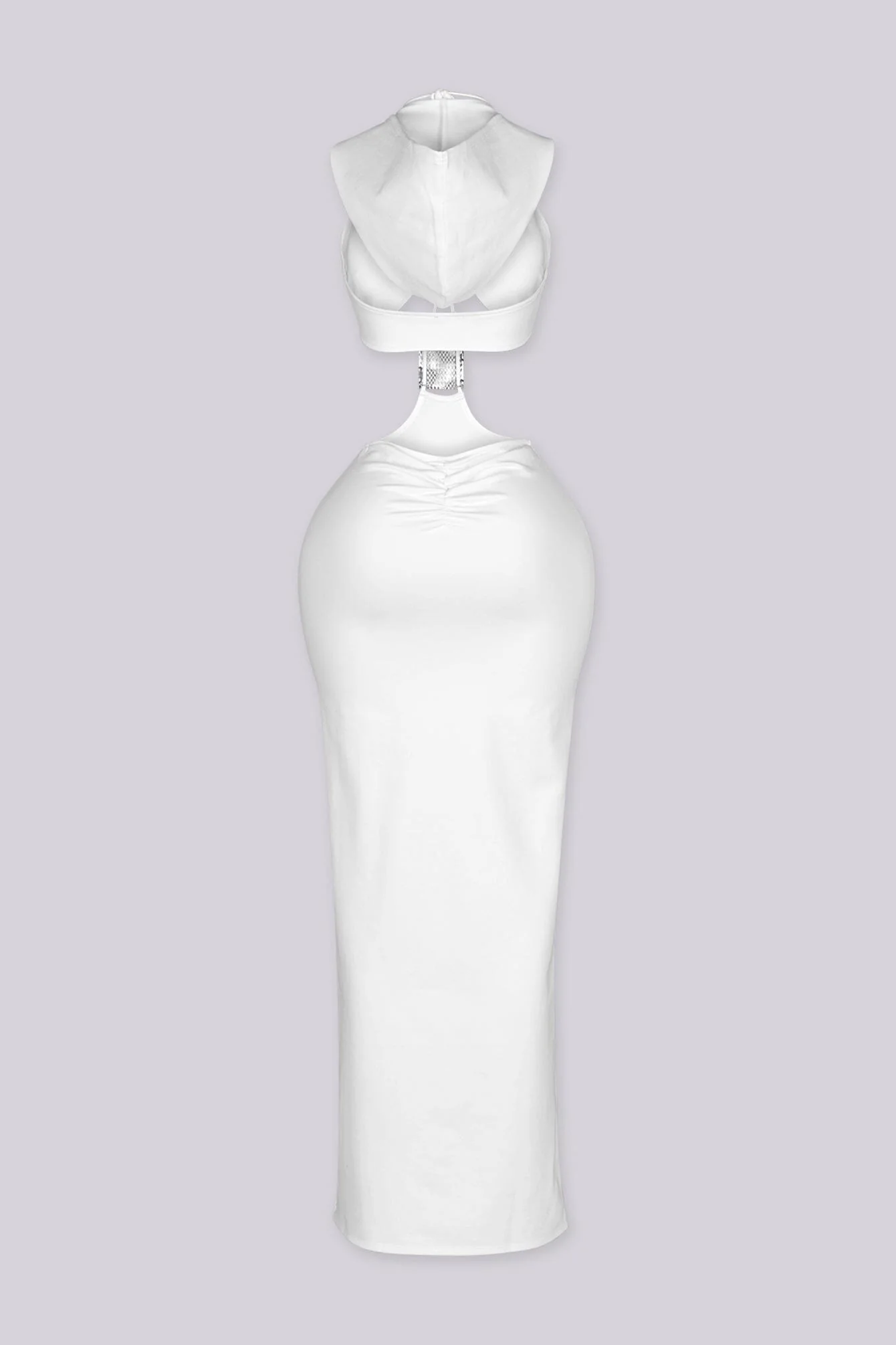 Xanthe Hooded Cutout Midi Dress - Image 10