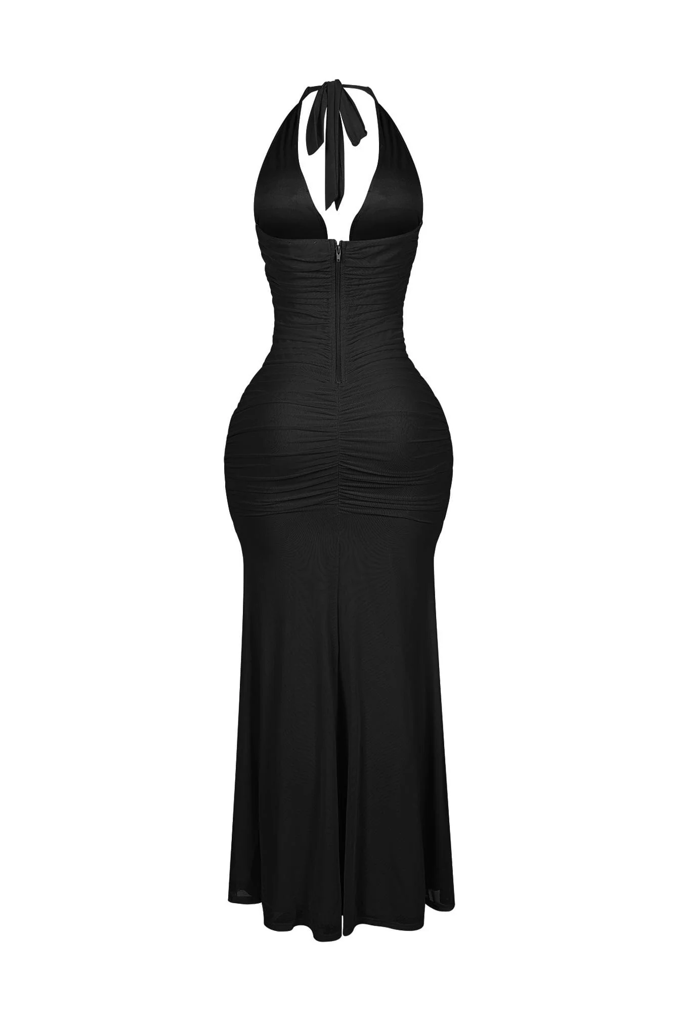 Yoona Mesh Mermaid Halter Maxi Dress - Image 9