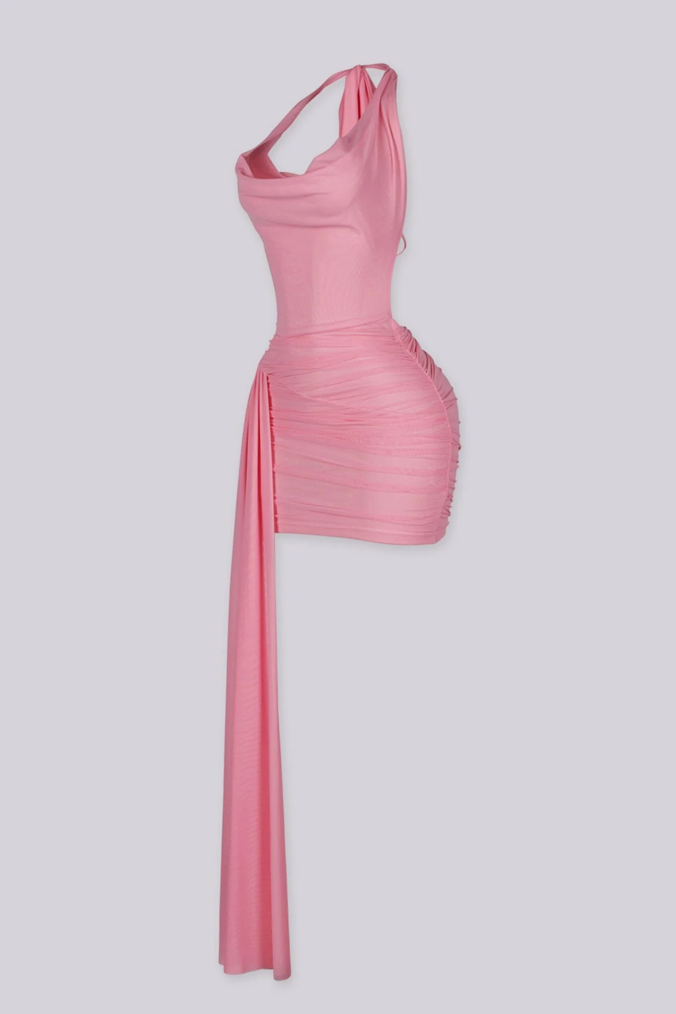 Yvon Draped Halter Mini Dress - Image 10