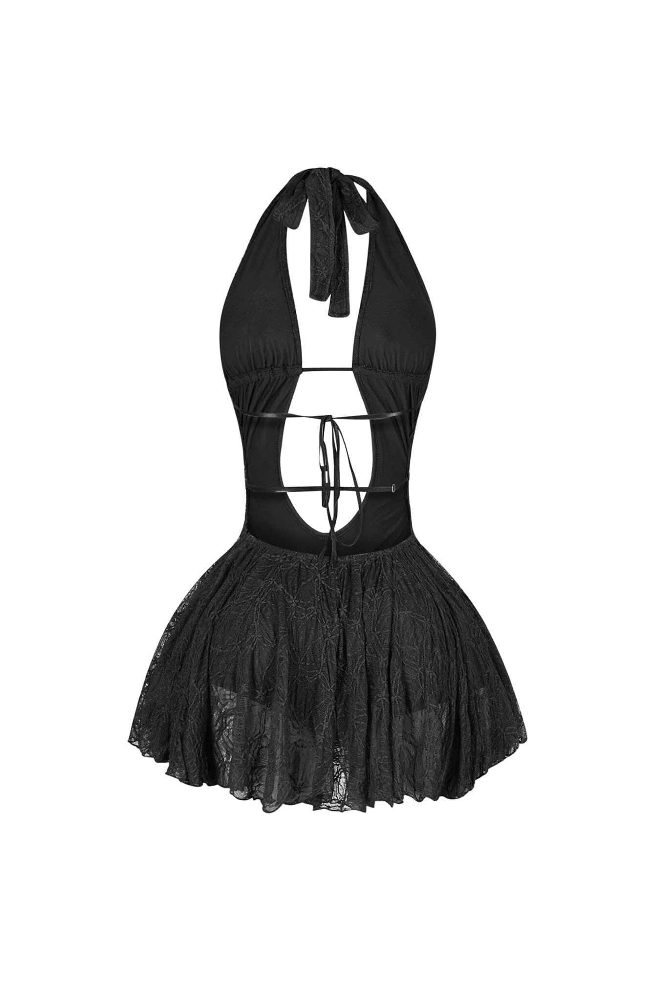 Zurich Lace Halter Micro Dress - Image 7